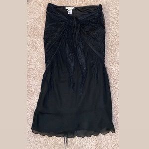 Long Black Skirt with Wrap Around Lace✨